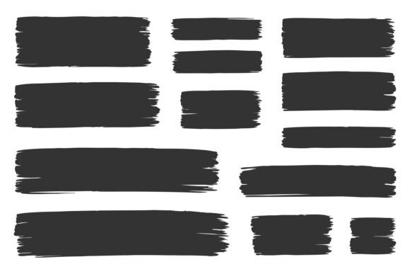 Download Black Paint Brush Stroke Textures - Black Collection