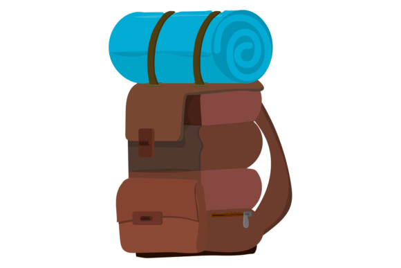 Download Tourist Backpack with Rolled Sleeping Ba - Tour Collection