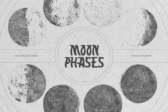 Download Sketches of the Moon Phases - Sketches Collection