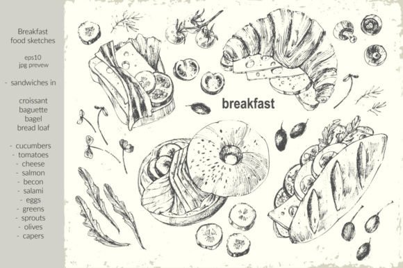 Download Breakfast Sketches - Sketches Collection