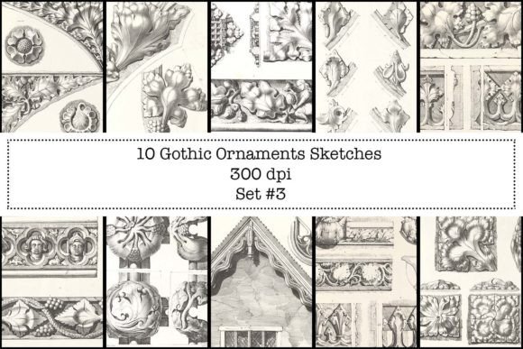 Download Gothic Ornament Sketches - Set #3 - Sketches Collection