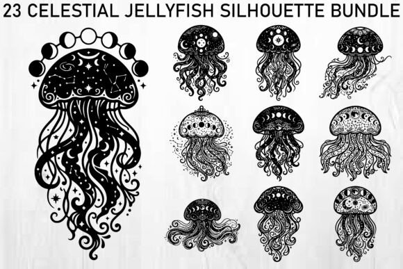 Download Celestial Jellyfish SVG Bundle - Jellyfish svg Collection