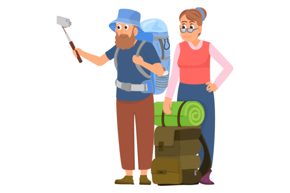Download Middle Age Couple Tourist. Outdoor Trave - Tour Collection